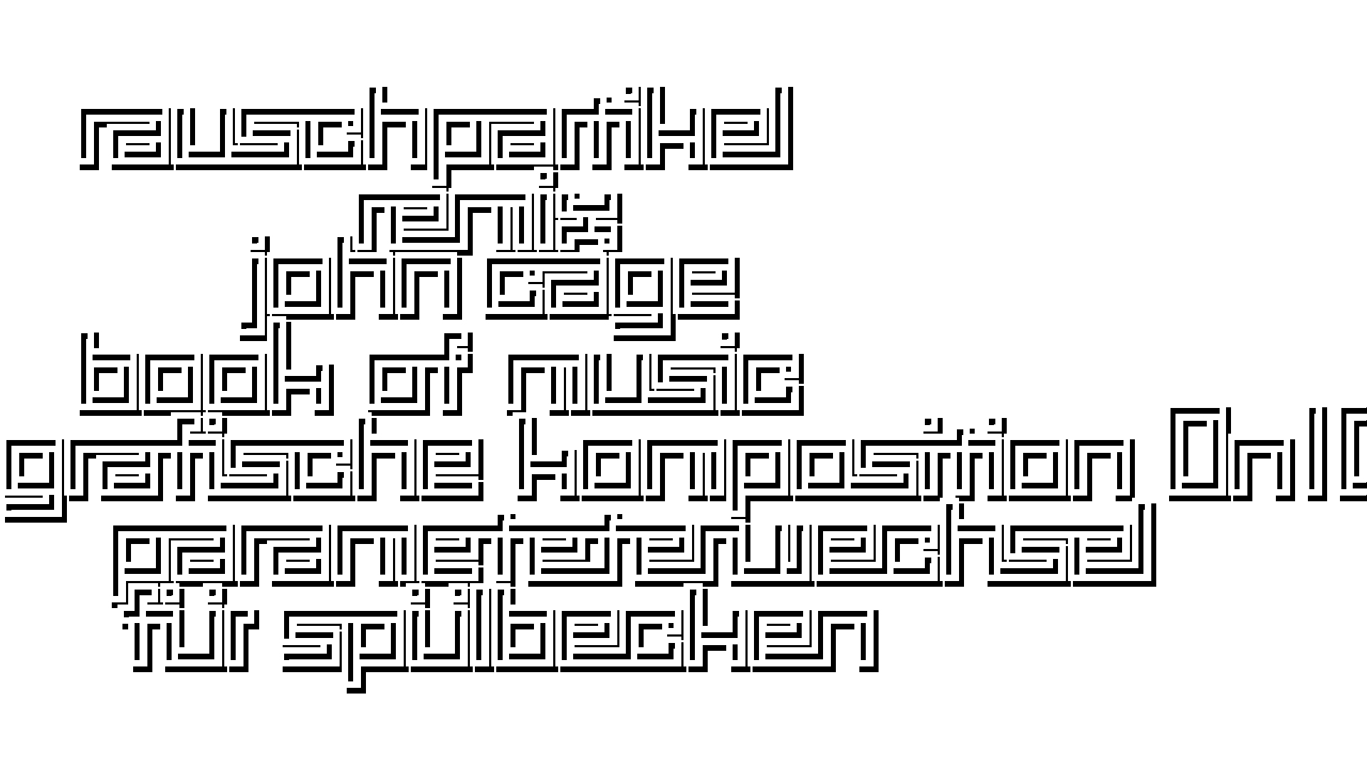 2021-02-02 Wasser in der Sple II, On-Off mit Parameterwechsel (Remix John Cage 'Book Of Music') (Komposition, Remix, Recording, Foto)